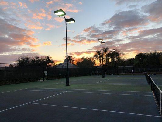 Sunset tennis