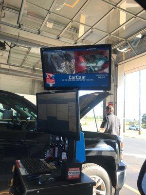 You now can see what goes on under and around your vehicle with the monitors.