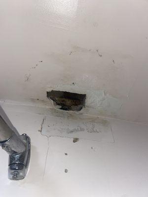 Hole in ceiling