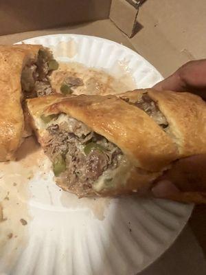 Philly Steak Stromboli (Works)