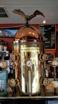 A classic Rosito Bisani Espresso machine