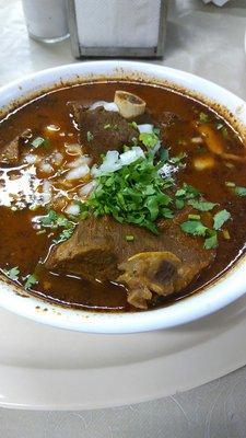 Close up of the birria amazingness.