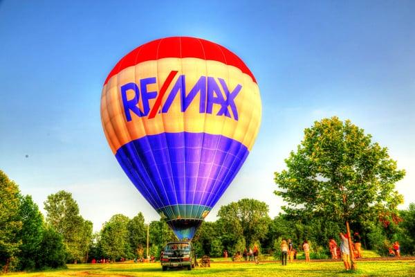 REMAX Balloon photo taken before the 4th of July Fireworks at Ariel Foundation Park in Mount Vernon, Ohio.