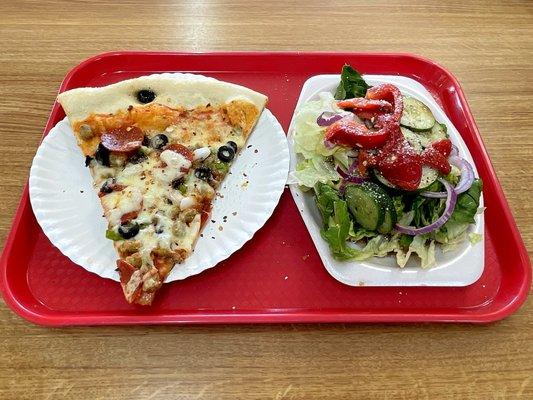 Supreme Slice and Three Topping Salad