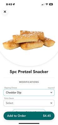 What the pretzel snacker is supposed to look like.