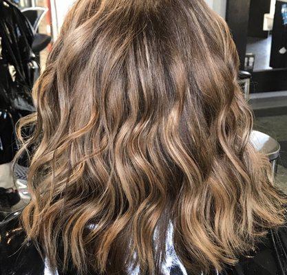 Dimensional brown hair color by Clare.