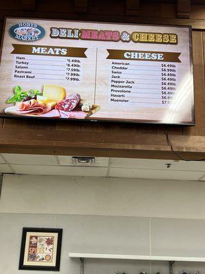 Deli menu