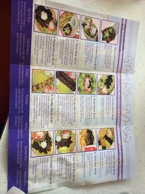 Menu front