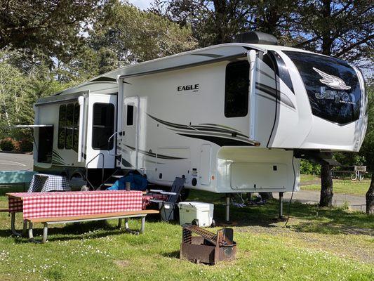 The Jayco Eagle at Twin Harbors campground.