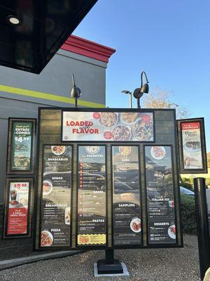 Drive thru menu