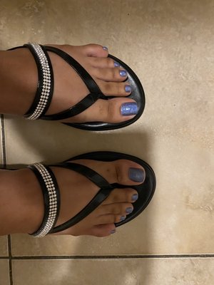 Spa pedicure, regular polish