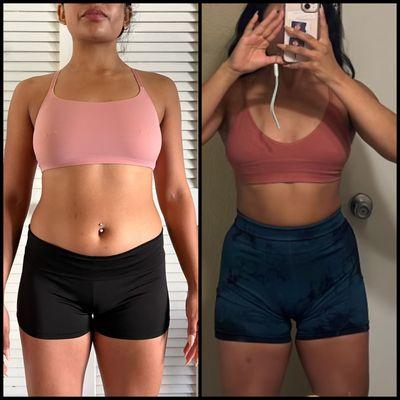 Two month transformation! Down 8 lbs of fat!