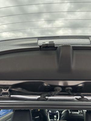 dash cam that goes to the rear of the SUV has the cables nicely hidden (Originall, I had the cables always in the way)