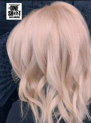 Peachy Blonde #haircolor #blonde