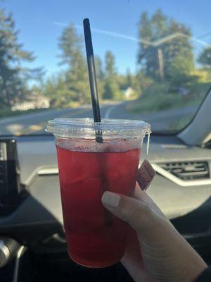 Guava/raspberry iced tea.