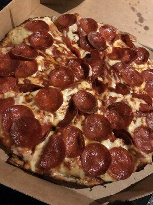 Medium Pan Pizza with extra pepperoni