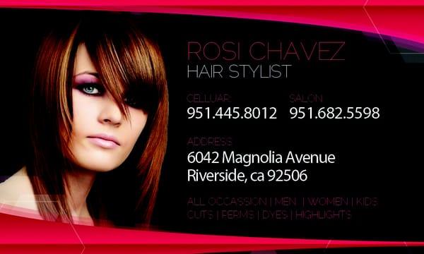 Business Cards for Hair Salon in Riverside