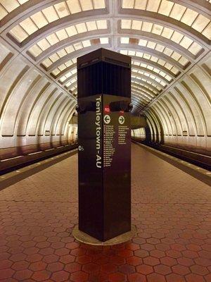 Waiting for the train on the platform @ Tenleytown-AU Metro Station