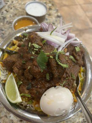 Goat fry biriyani