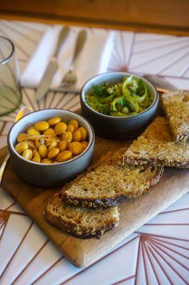 Build a Board: Fava & Avocado Mash and Snacking Beans - IG: @nelson_eats