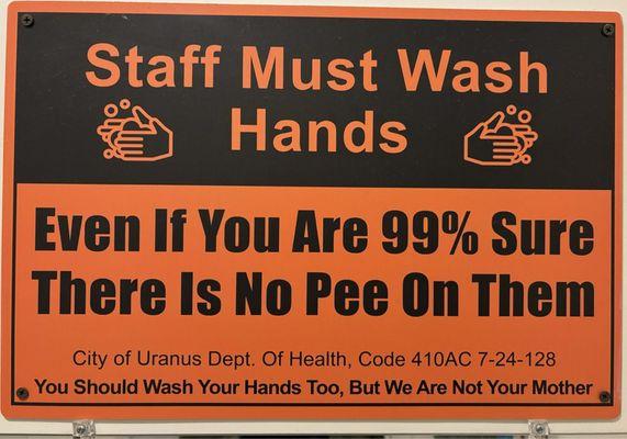 City of Uranus hand washing rules!