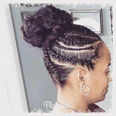 cornrow updo