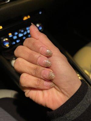 Ombre golden nails