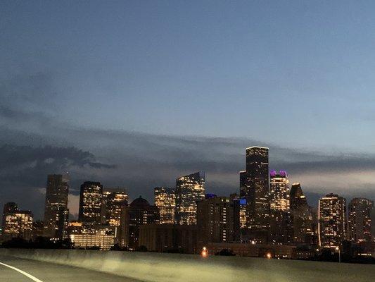 Downtown at night