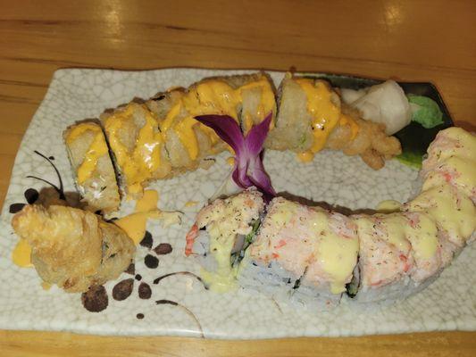 Fried Crab roll and a Grilled Lobster roll