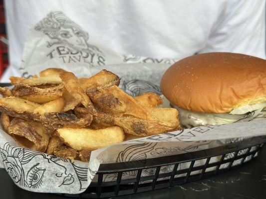 Burger and fun "fries"