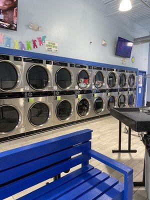 Inside laundry mat