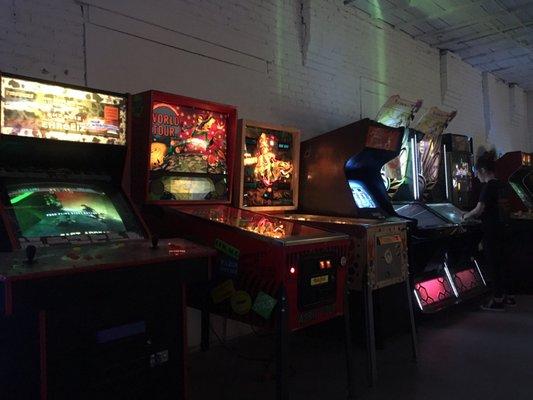 Some of the awesome arcade games and pinball machines