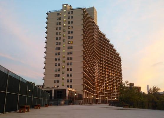 Sunset time at Shore Towers, June 2015