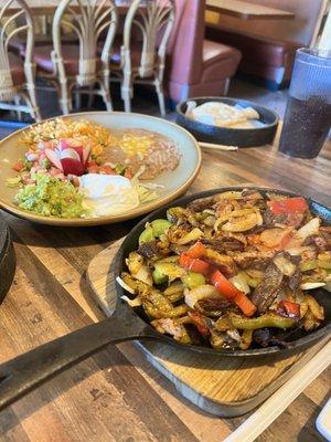 Pork and steak Fajita