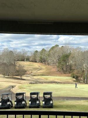 Big putting green and challenging 9th hole: par 3 with water.