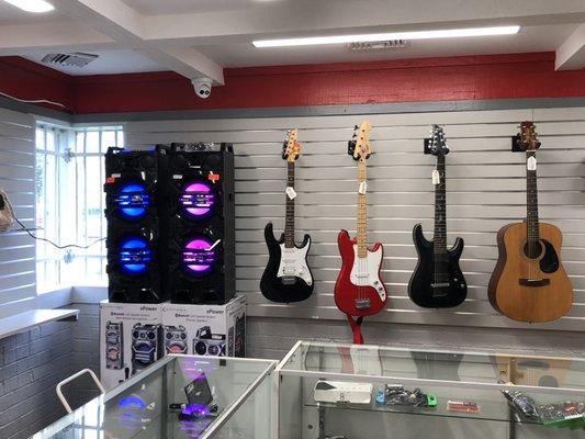 We love to PAWN, BUY and SELL HOME AUDIO and GUITARS!