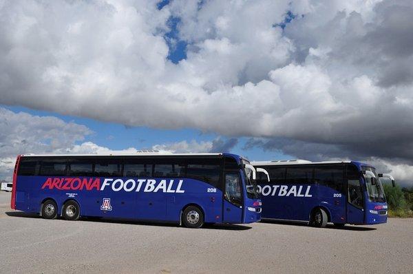 U of A Football buses!