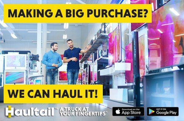 Any store, we can pick up your order from willcall.  Haultail is your delivery on demand app.