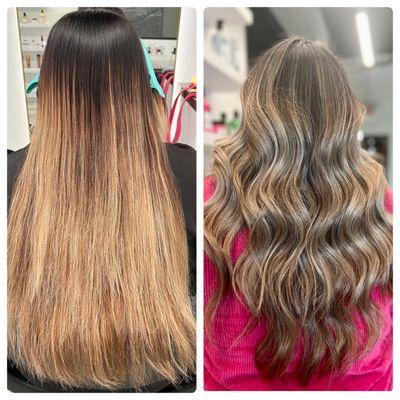 balayage and highlights