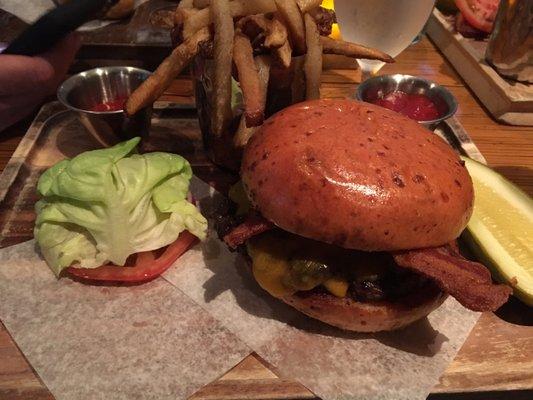 Burger and fries