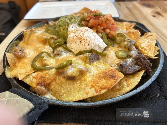 Nacho bowl. Tastes even better than it looks. Chips by themselves are awesome.