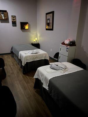 Couples massage room