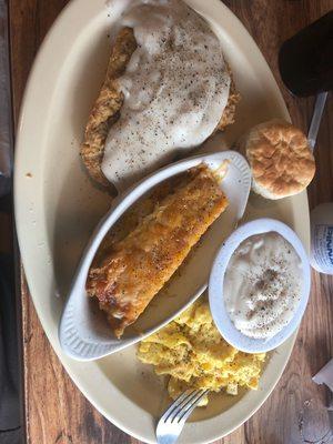 Country fried steak breakfast