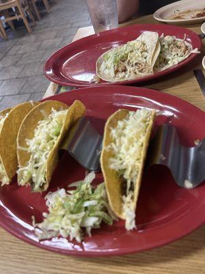 Chicken Tacos and beef tacos