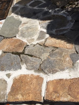 Unfinished patio concrete