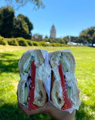 Lox Gourmet bagel sandwich