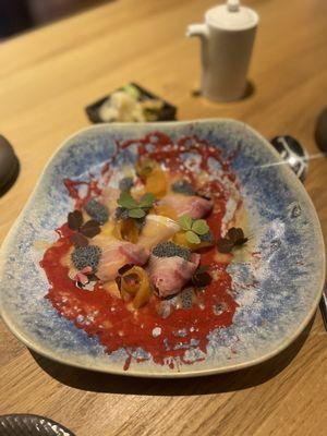 Hamachi crudo