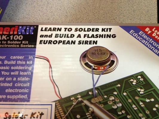 Learn to solder and build a European Siren kit