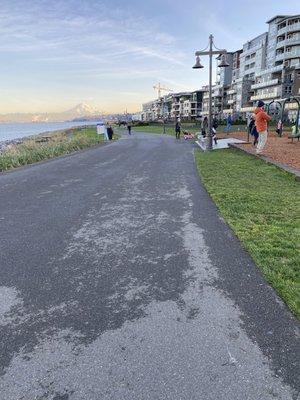 Running/biking trail all the way to Tacoma