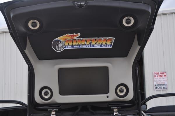 Rear Tailgate with 2 sets of 61/2" speakers and 23" TV